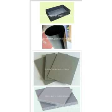 Hoja / tablero de PVC rígido / sólido / rígido opaco gris (OEM ofrecido)